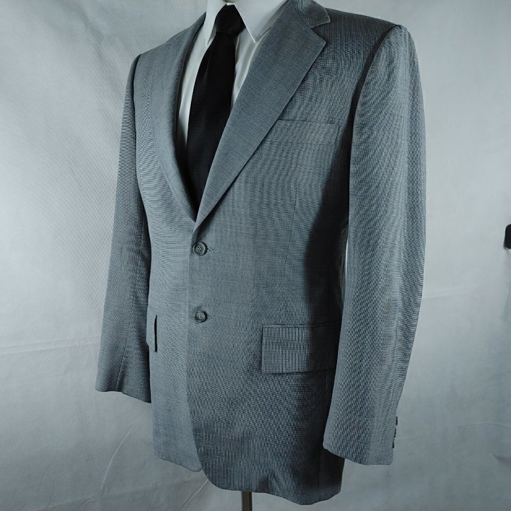 Dominick's Tailors Custom Made 39R 3 Button Gray Birdseye Suit Blazer Sp… - Picture 6 of 12